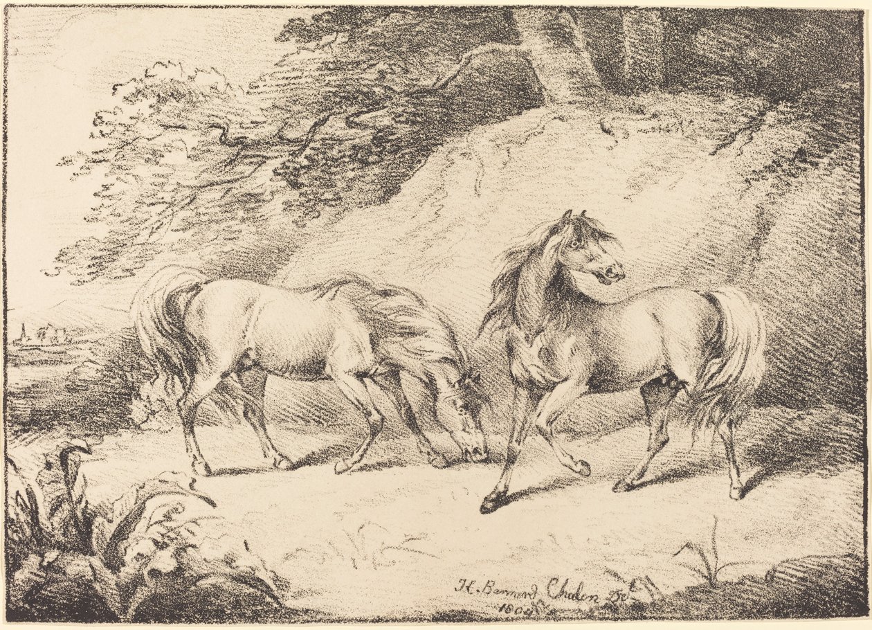 Cavalos selvagens de Henry Bernard Chalon