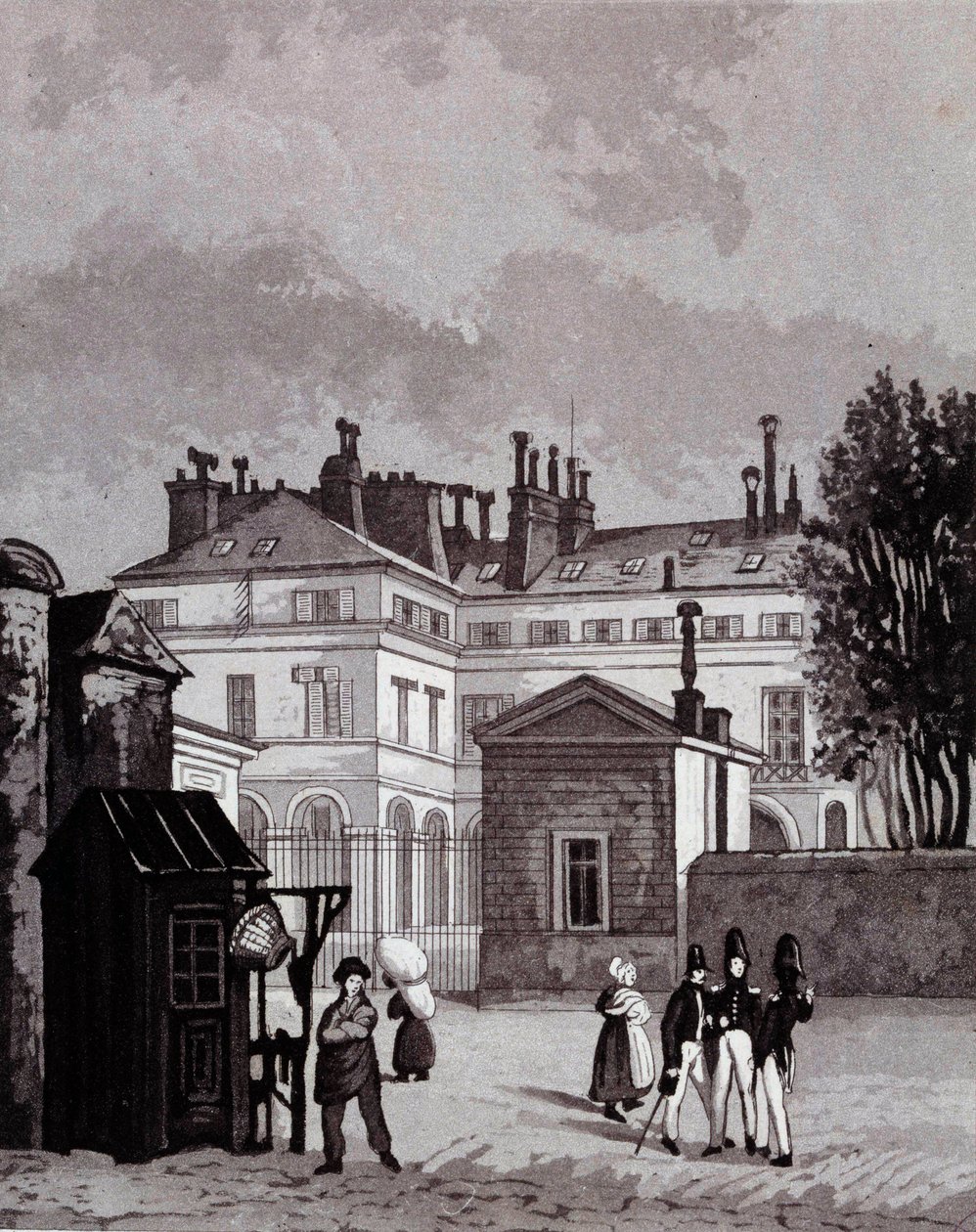 Vista da Escola Politécnica no século XVIII. Gravura de Berthoud de Henry Berthoud