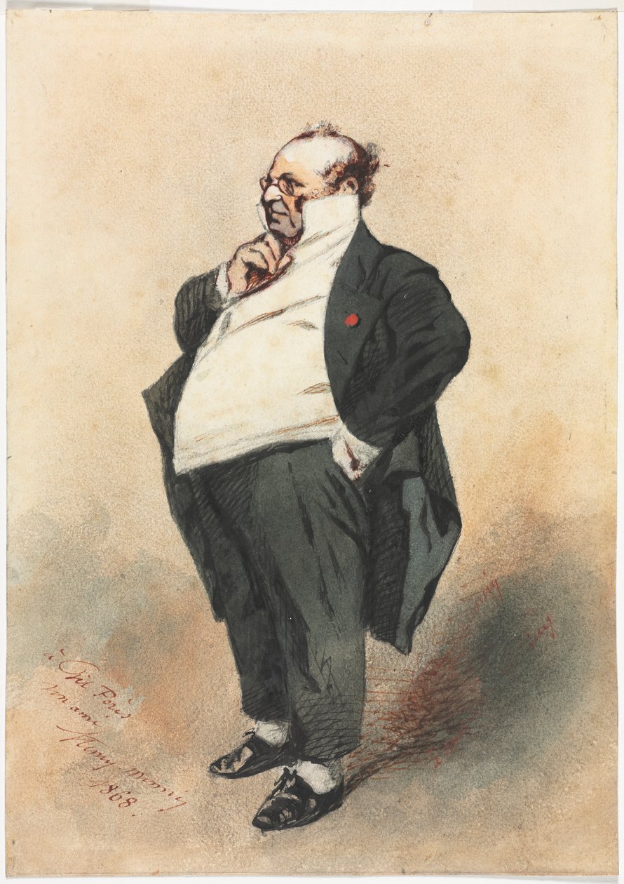 Joseph Prudhomme Standing, 1868. de Henry Bonaventure Monnier