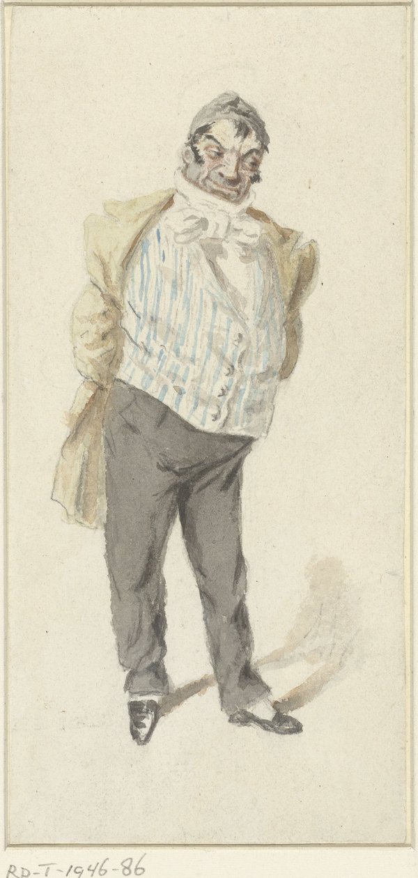 Caricatura de um cavalheiro de pé de Henry Bonaventure Monnier