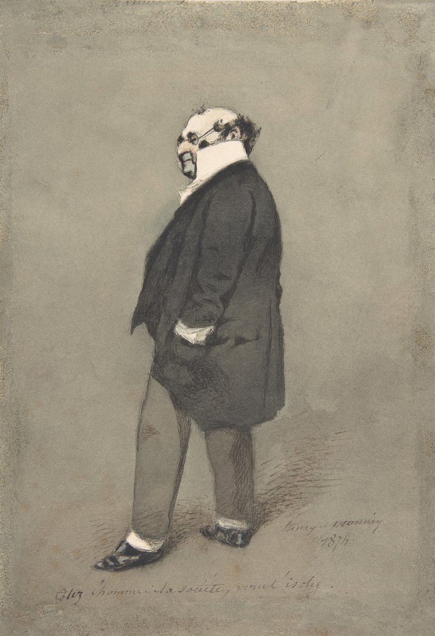 O Homem da Sociedade Monsieur Joseph Prudhomme, 1874. de Henry Bonaventure Monnier