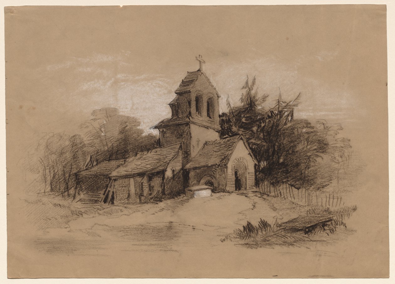 Igreja em uma paisagem de Henry Bright