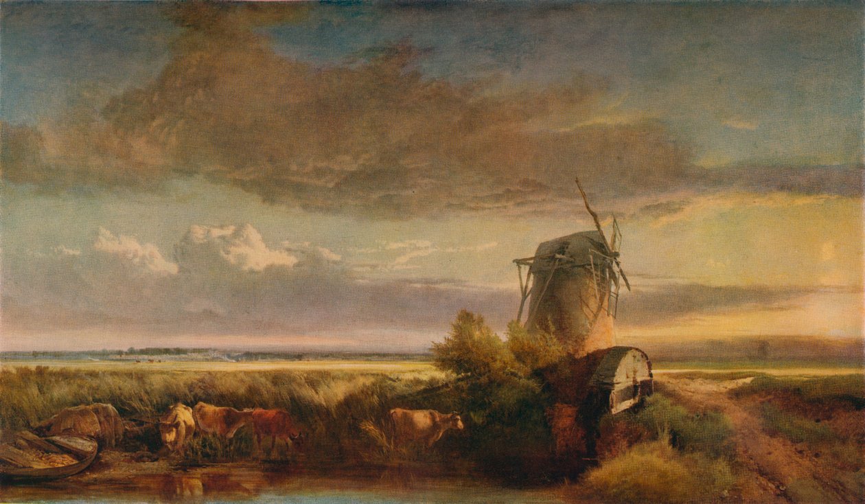 Moinhos nos brejos, c1853 de Henry Bright