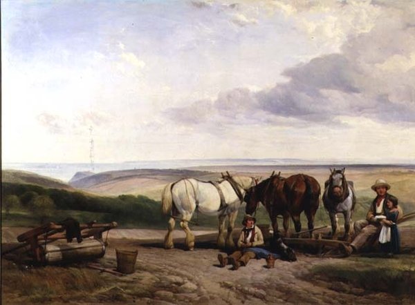 O Lado Sul do Vale do Ecclesborne, perto de Hastings, East Sussex de Henry Brittan Willis