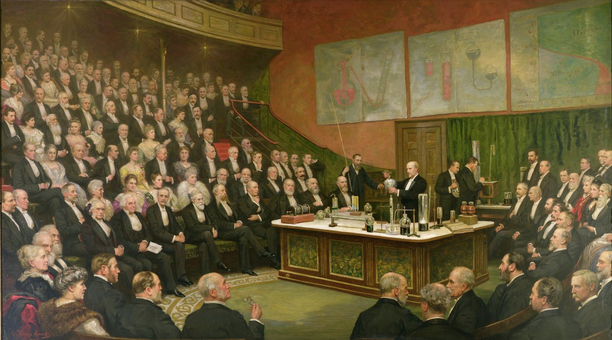 Discurso da noite de sexta-feira na Royal Institution; Sir James Dewar em Hidrogênio Líquido, 1904 de Henry Brooks