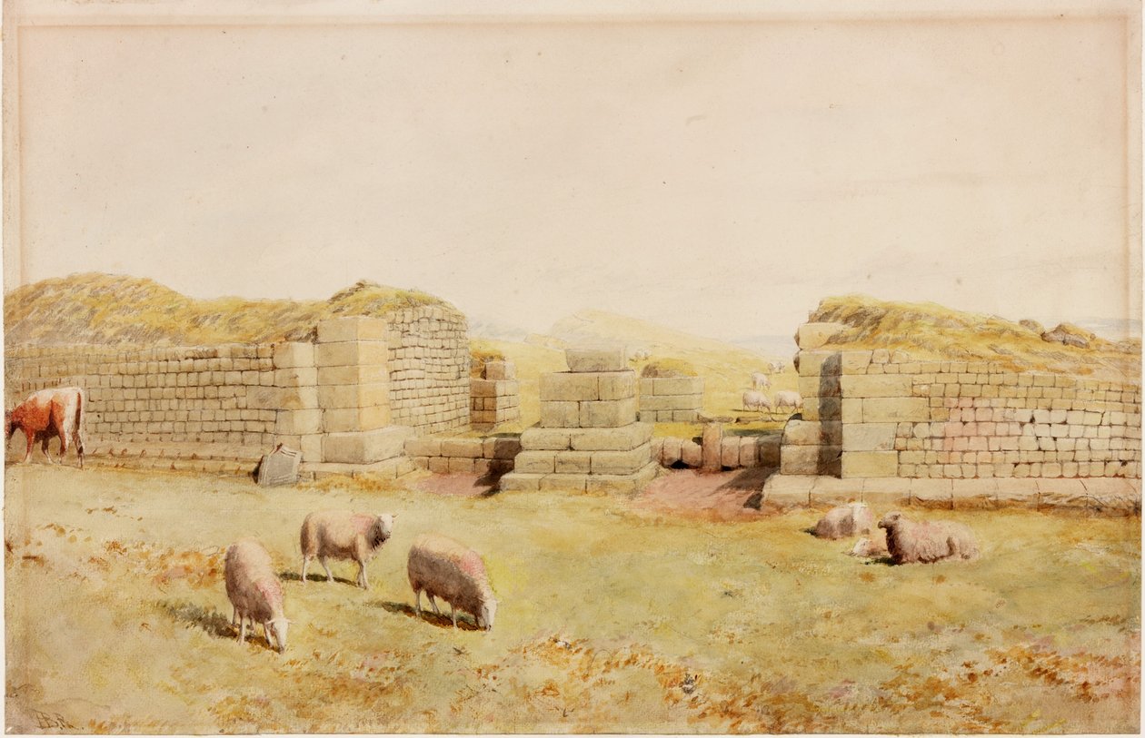 O portão oeste em Housesteads (bodycolour) de Henry Burdon Richardson