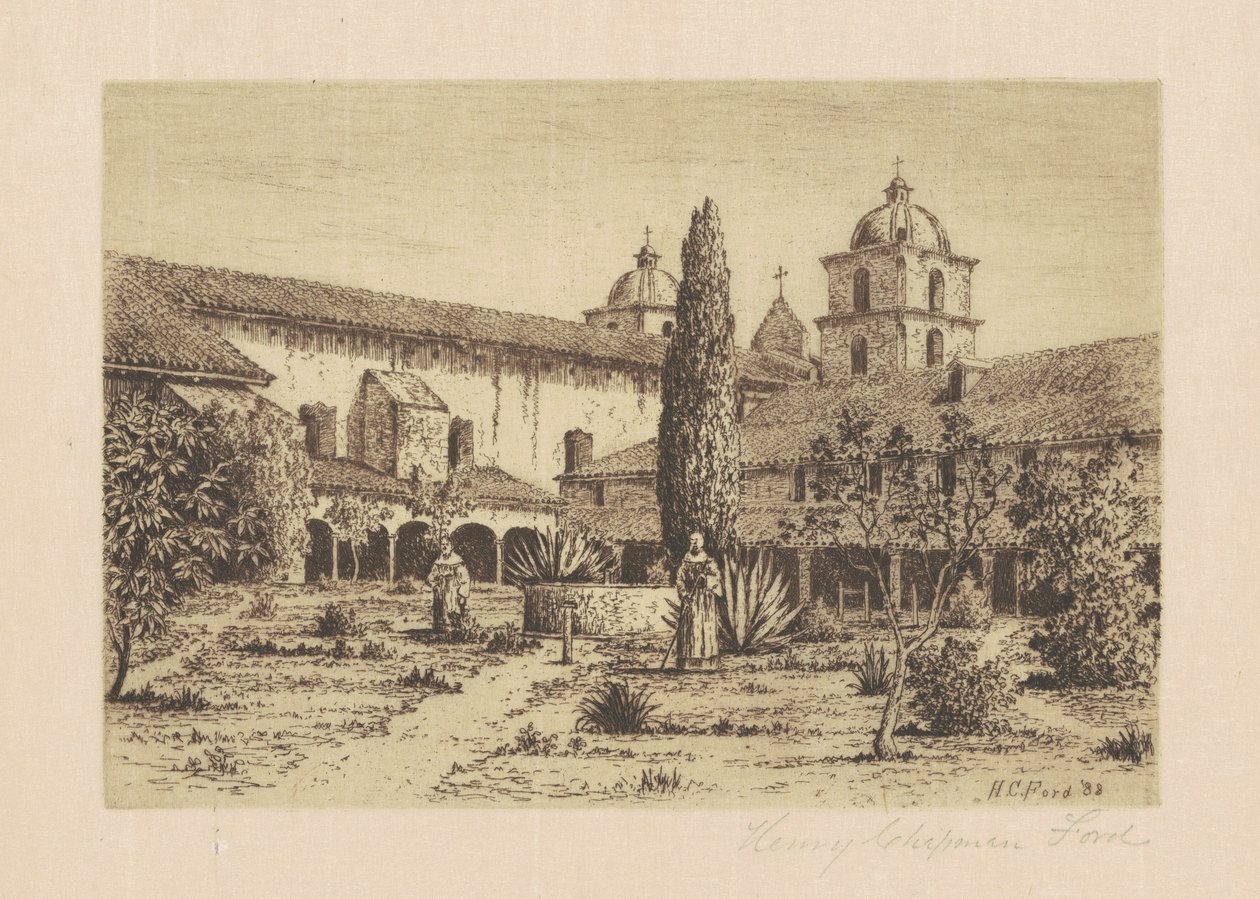 Jardim, Missão Santa Bárbara, 1888. de Henry Chapman Ford