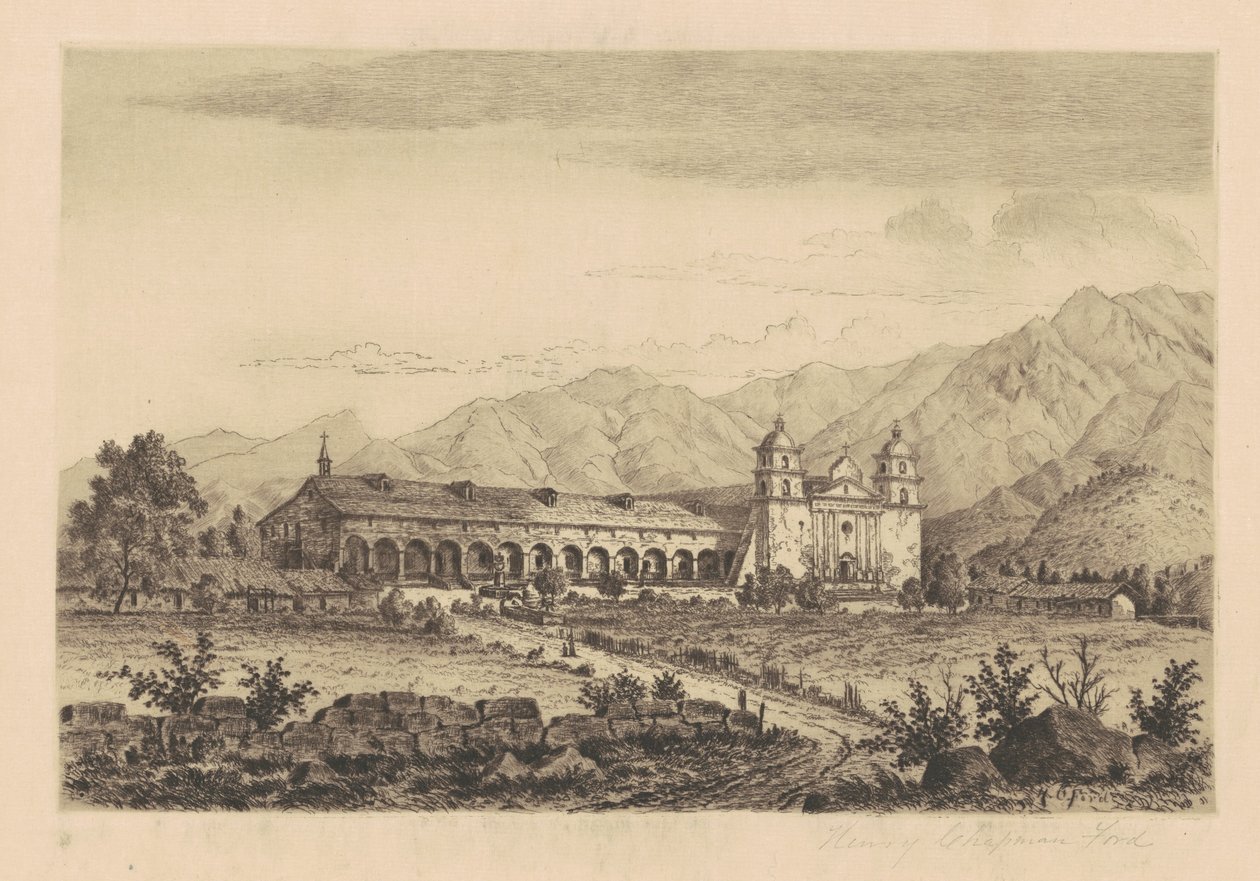 Missão Santa Bárbara, 1883. de Henry Chapman Ford