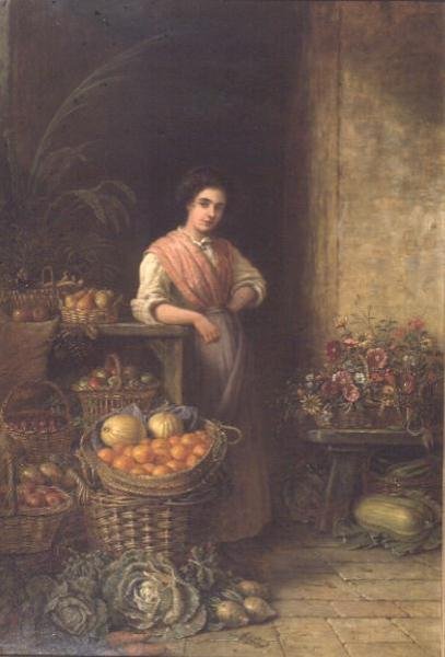Um Jovem Vendedor de Frutas de Henry Charles Bryant