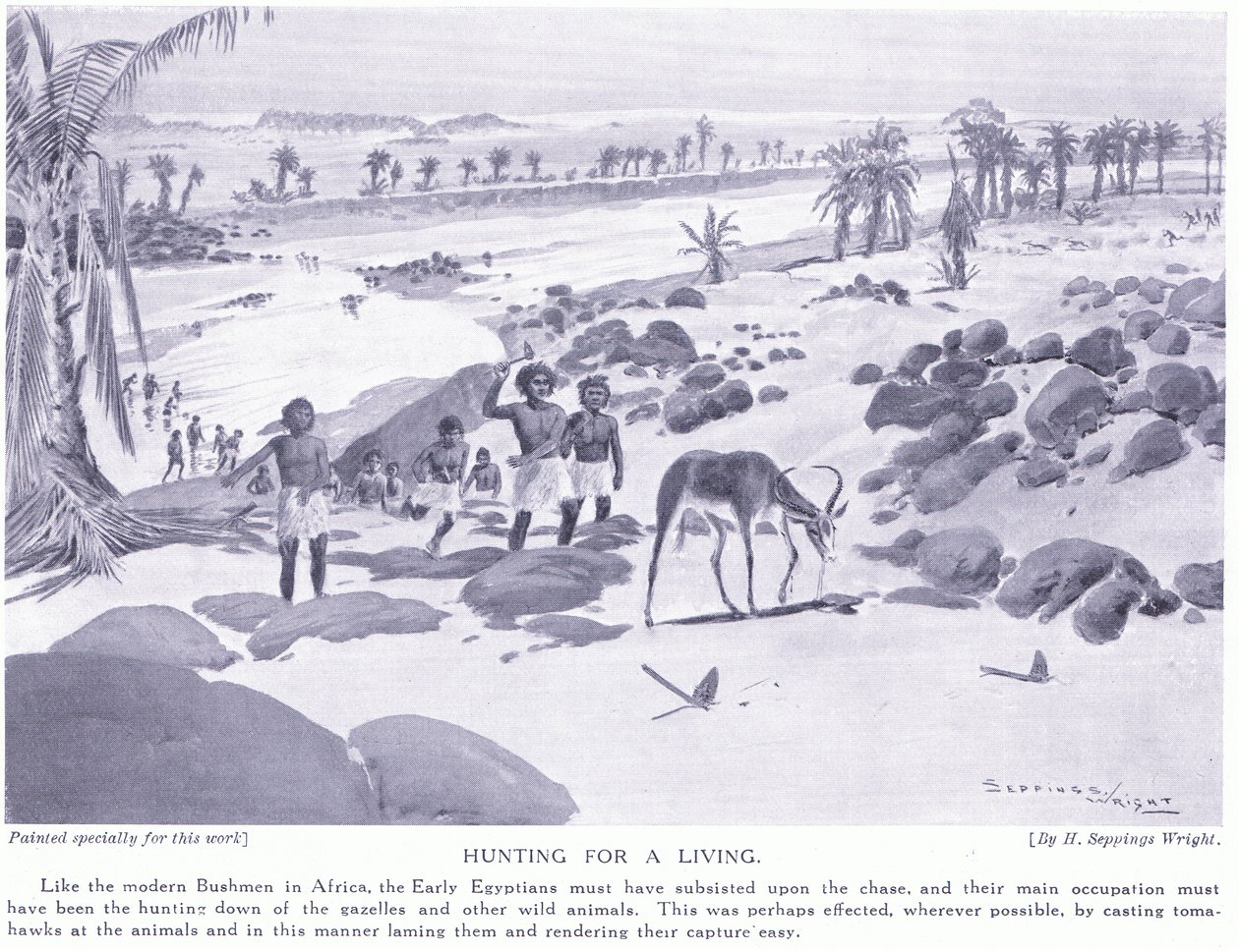 Caça para viver, c.1920 de Henry Charles Seppings Wright