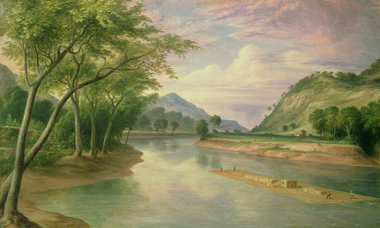 Rio Ohio perto de Marietta, 1855 de Henry Cheever Pratt