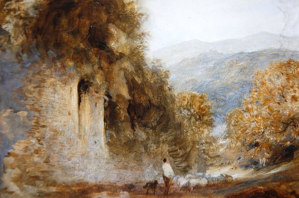 Romantic Landscape, c.1849 (aguarela sobre papel) de Henry Clarence Whaite