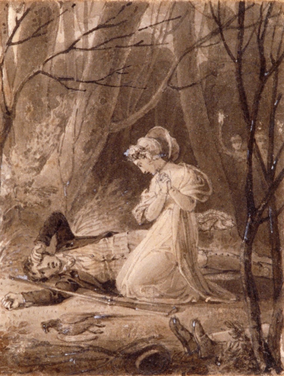 Cena de Tales of the hall, de George Crabbe, século XIX. de Henry Corbould