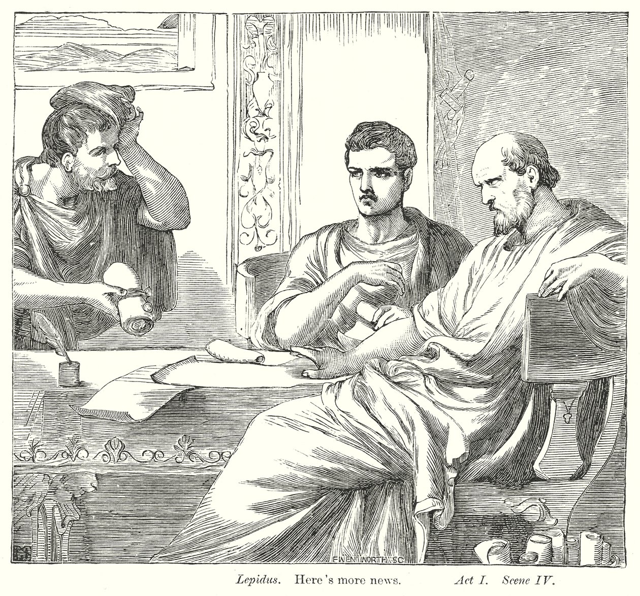 António e Cleópatra (gravura) de Henry Courtney (after) Selous