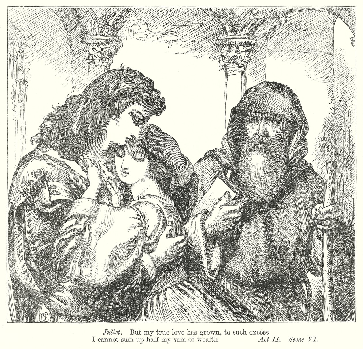Romeu e Julieta (gravura) de Henry Courtney (after) Selous