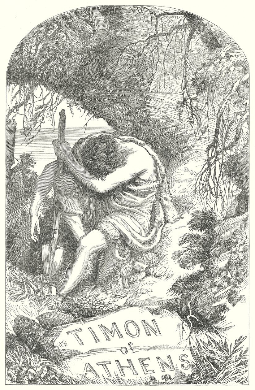 Timão de Atenas (gravura) de Henry Courtney (after) Selous