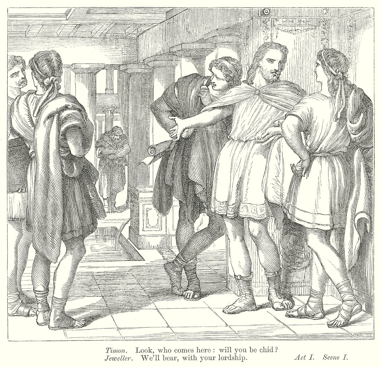 Timão de Atenas (gravura) de Henry Courtney (after) Selous