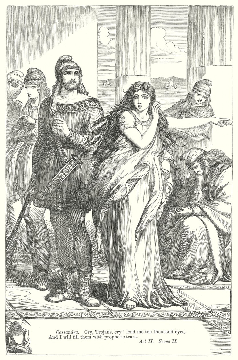 Troilo e Cressida (gravura) de Henry Courtney (after) Selous