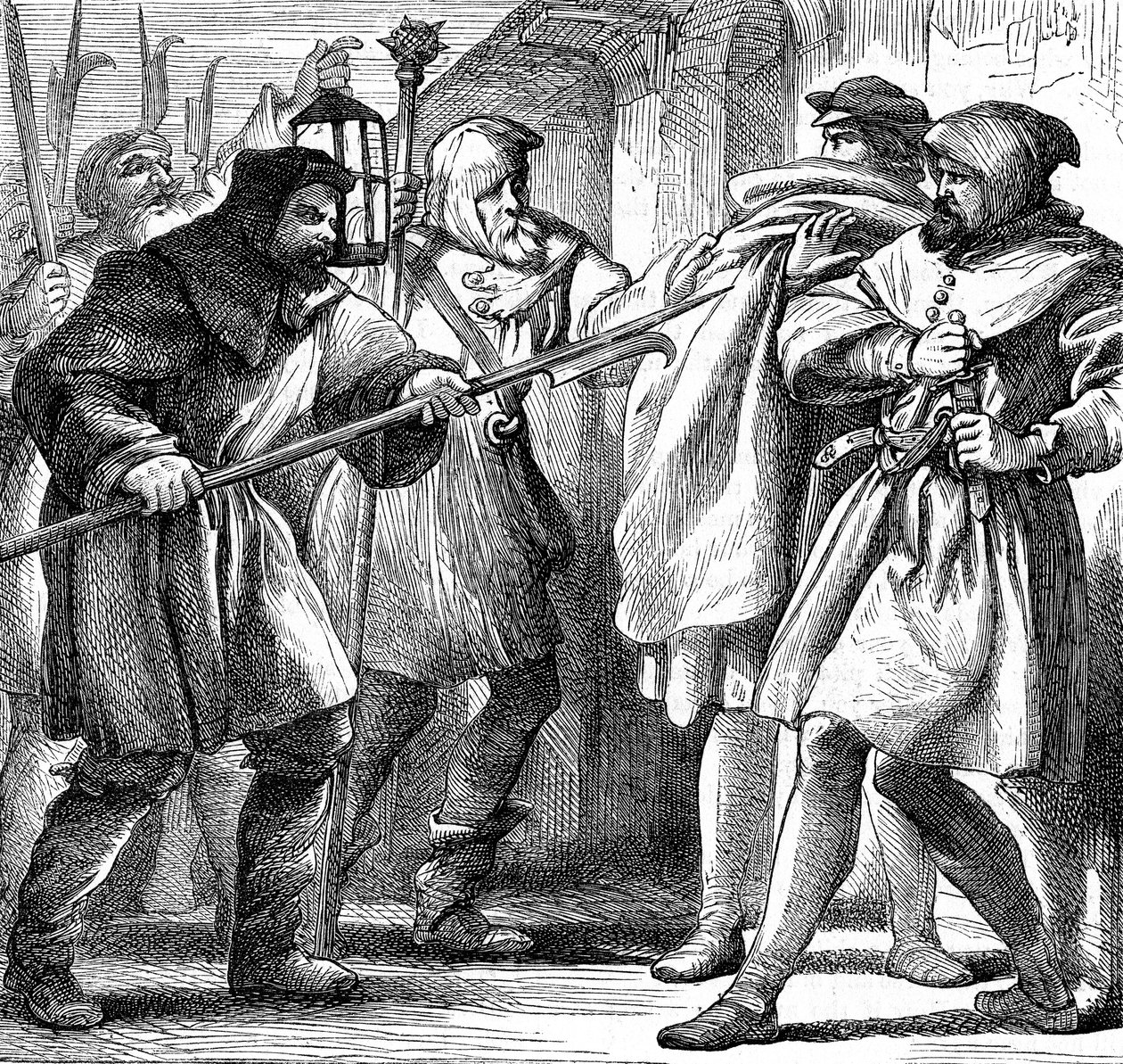 Cena de Shakespeares Muito Barulho por Nada, 1870 de Henry Courtney Selous