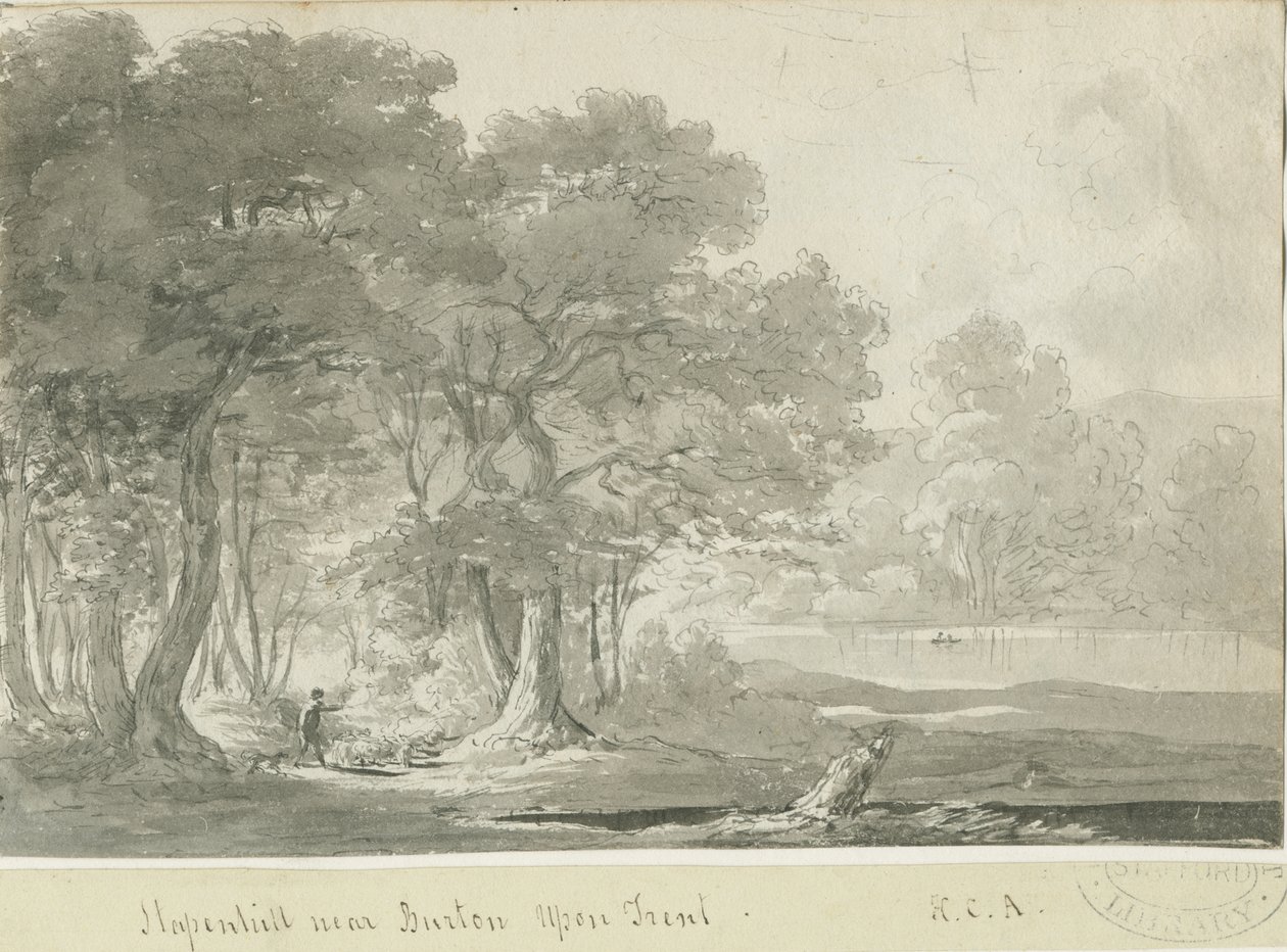 Burton-uponTrent - Stapenhill: desenho sépia, nd [1788-1855] (desenho) de Henry Curzon Allport