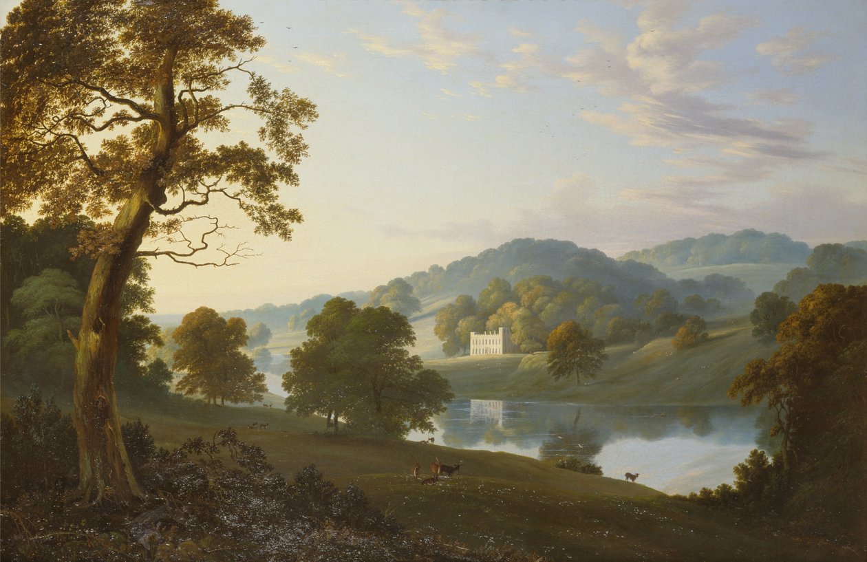Great Barr Hall, Staffordshire (óleo sobre tela) de Henry Curzon Allport
