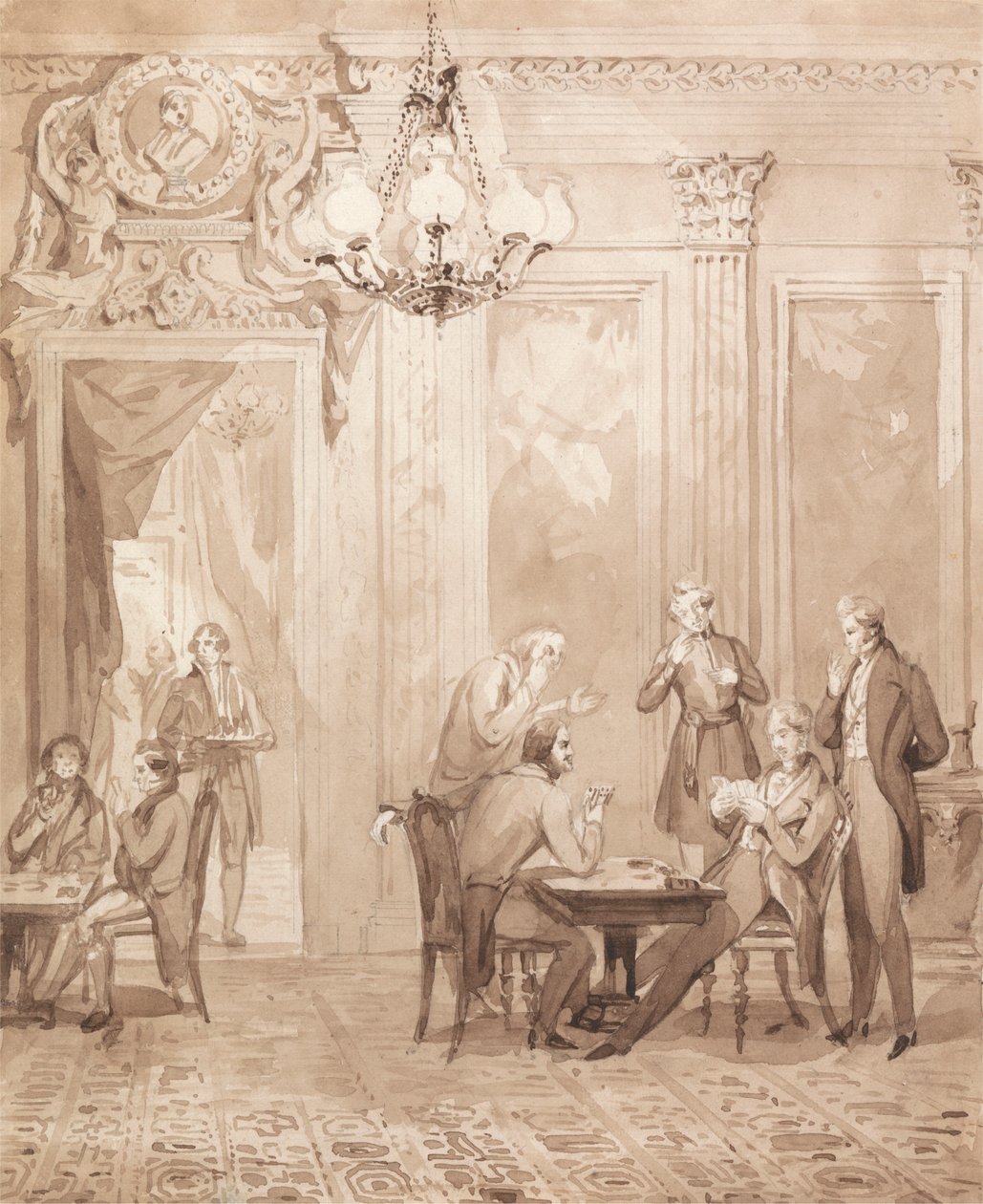 A Vida de um Nobre: Cena a Quinta - The Gambling House de Henry Dawe