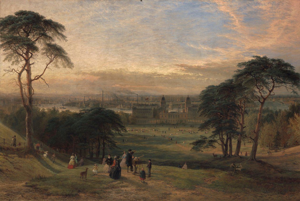 Londres de Greenwich Hill [1869, Royal Academy of Arts, Londres, catálogo da exposição] de Henry Dawson