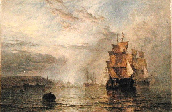A expedição tornou-se num estuário à noite de Henry Dawson