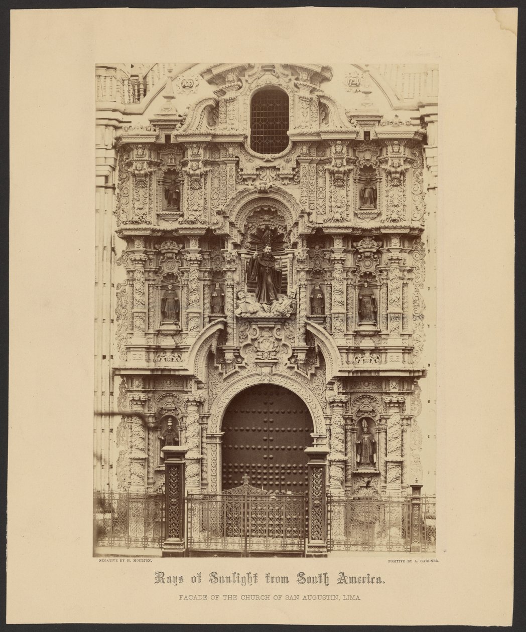 Fachada da Igreja de San Augustin, Lima de Henry DeWitt Moulton