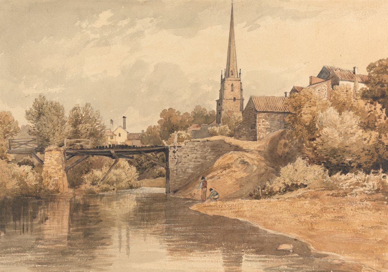 Sobre o Monnow, Monmouth de Henry Edridge