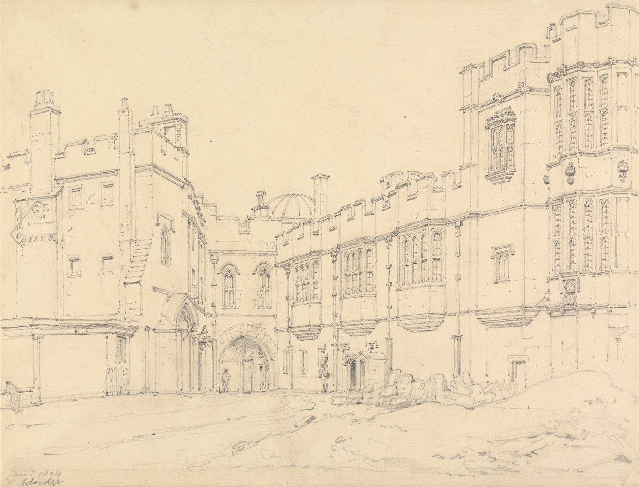 Galeria da Rainha Elizabeth e Portão do Príncipe Negro, Windsor de Henry Edridge