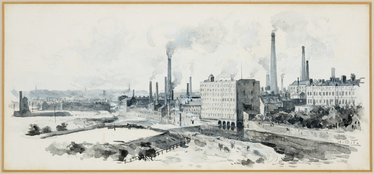 Lower Broughton a partir de Crescent, Salford de Henry Edward Tidmarsh