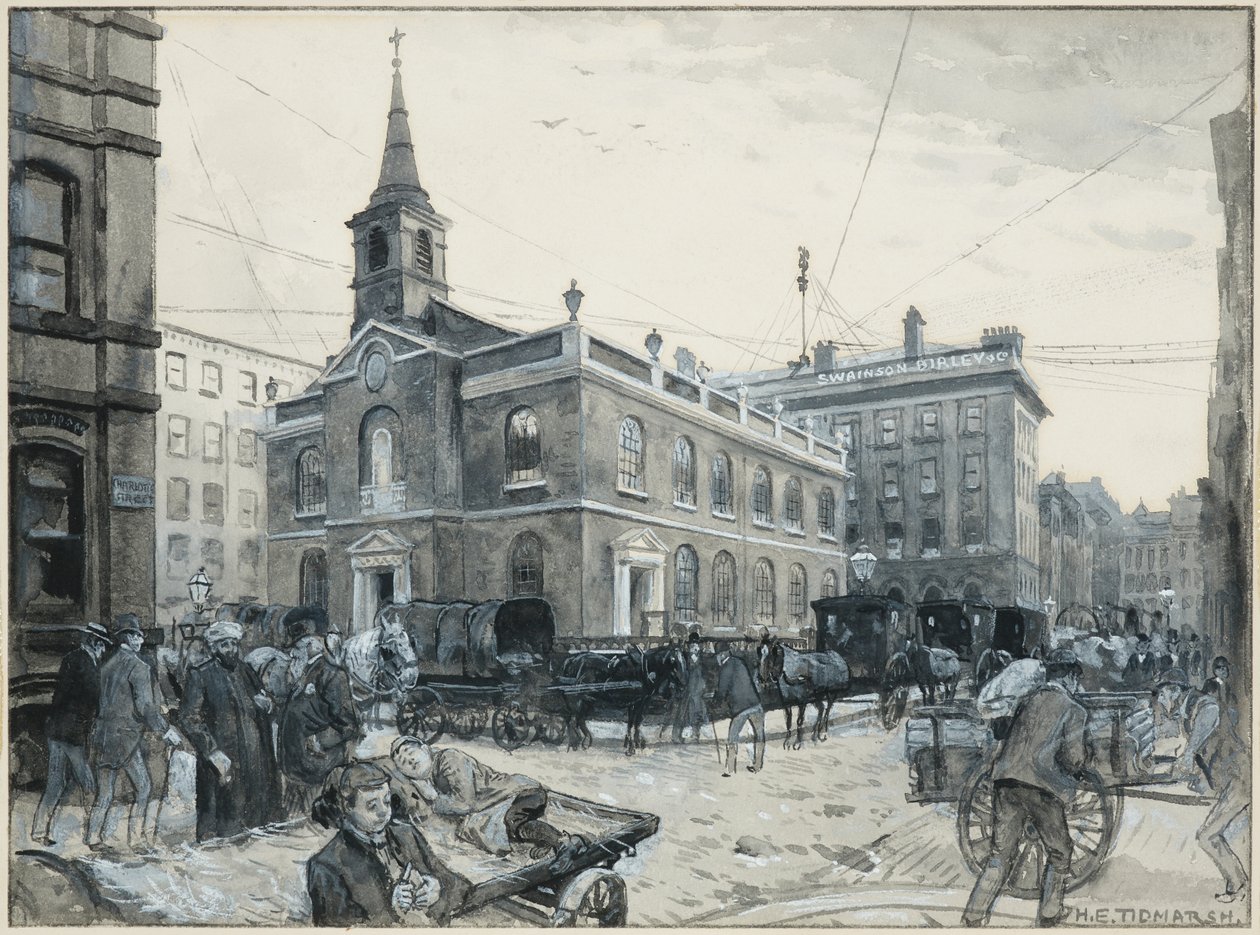 St. James, Manchester (aguarela sobre papel) de Henry Edward Tidmarsh