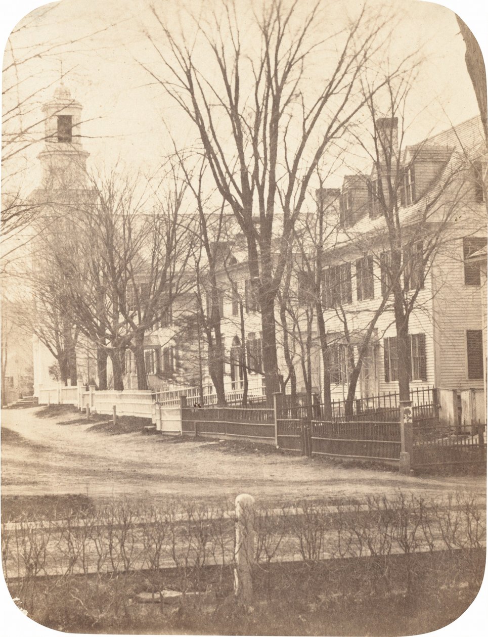 Igreja do Dartmouth College, Casa do Professor Clement Long, Presidente Nathan..., c. 1858. de Henry F Herbert