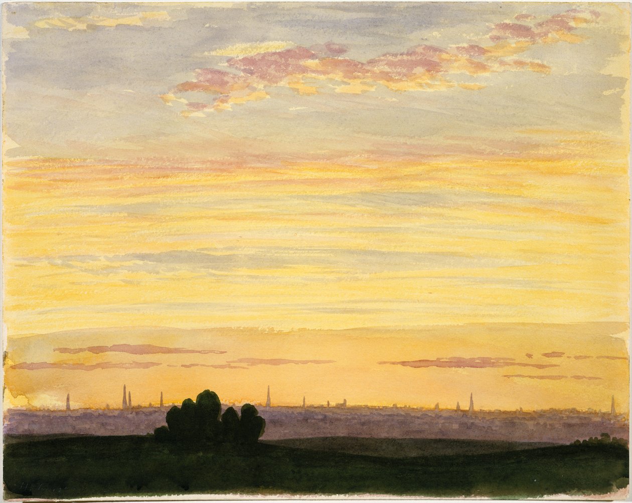 Cidade e Pôr-do-sol de Henry Farrer