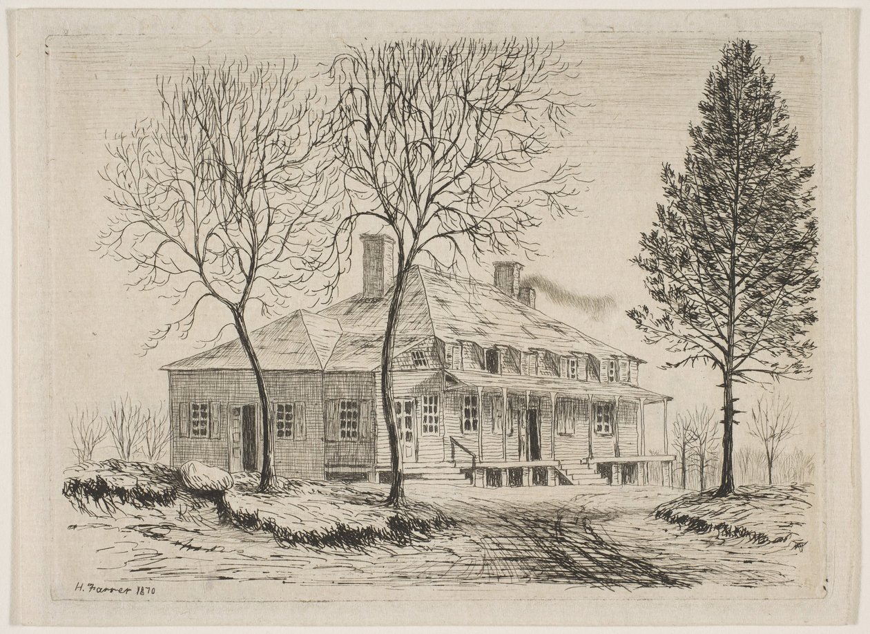 Somerindyck House das cenas de Old New York, 1870. de Henry Farrer