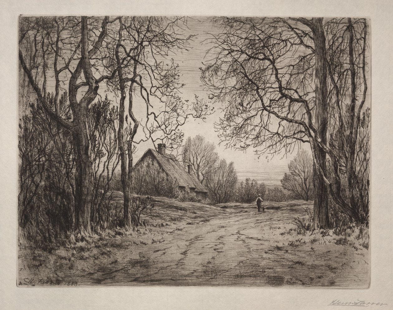 Noite de inverno, 1883. de Henry Farrer