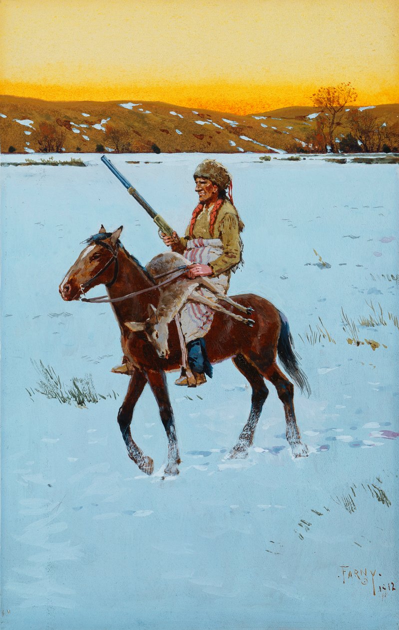 Retorno indiano da caça, 1912 de Henry Francois Farny
