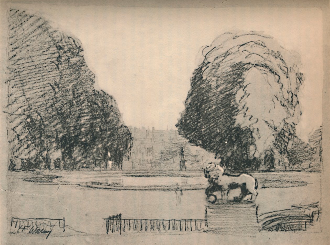 Em um quadro melancólico de velhas árvores cortadas, c1927, 1927 de Henry Franks Waring