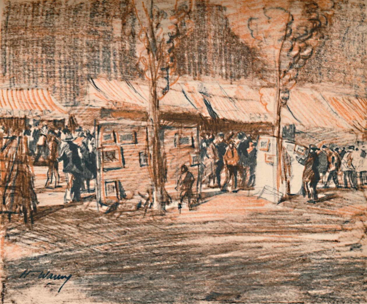 The Daub Fair Uma venda monstruosa de desordem, c1927, 1927 de Henry Franks Waring