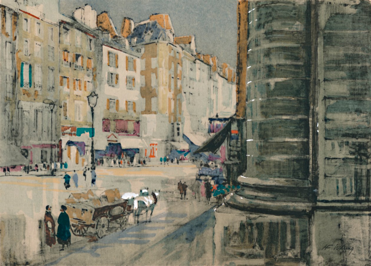As Revoluções possuem a rua de Saint-Antoine, c1927, 1927 de Henry Franks Waring