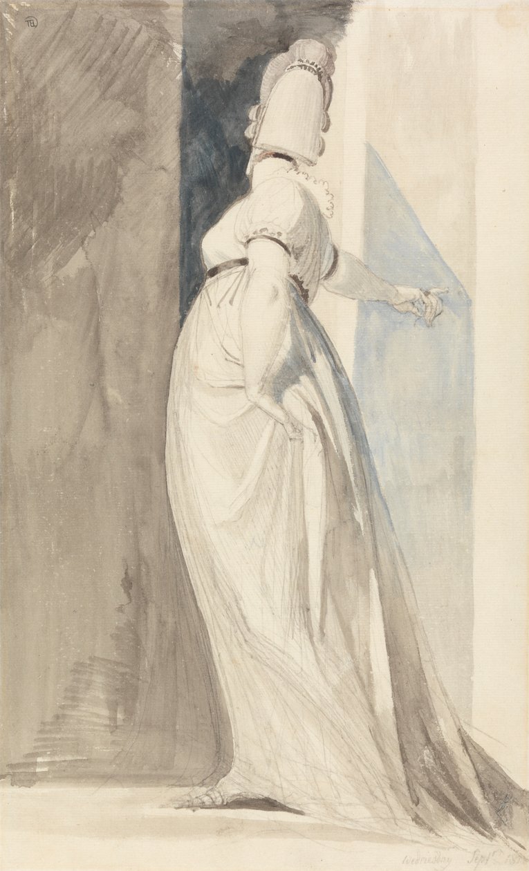 Vista traseira de uma Fêmea em Pé, Chamada Sra. Fuseli de Johann Heinrich Füssli