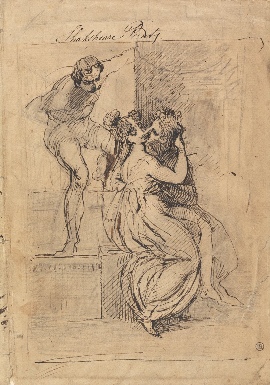 Figura Inclinada sobre escadas de Johann Heinrich Füssli