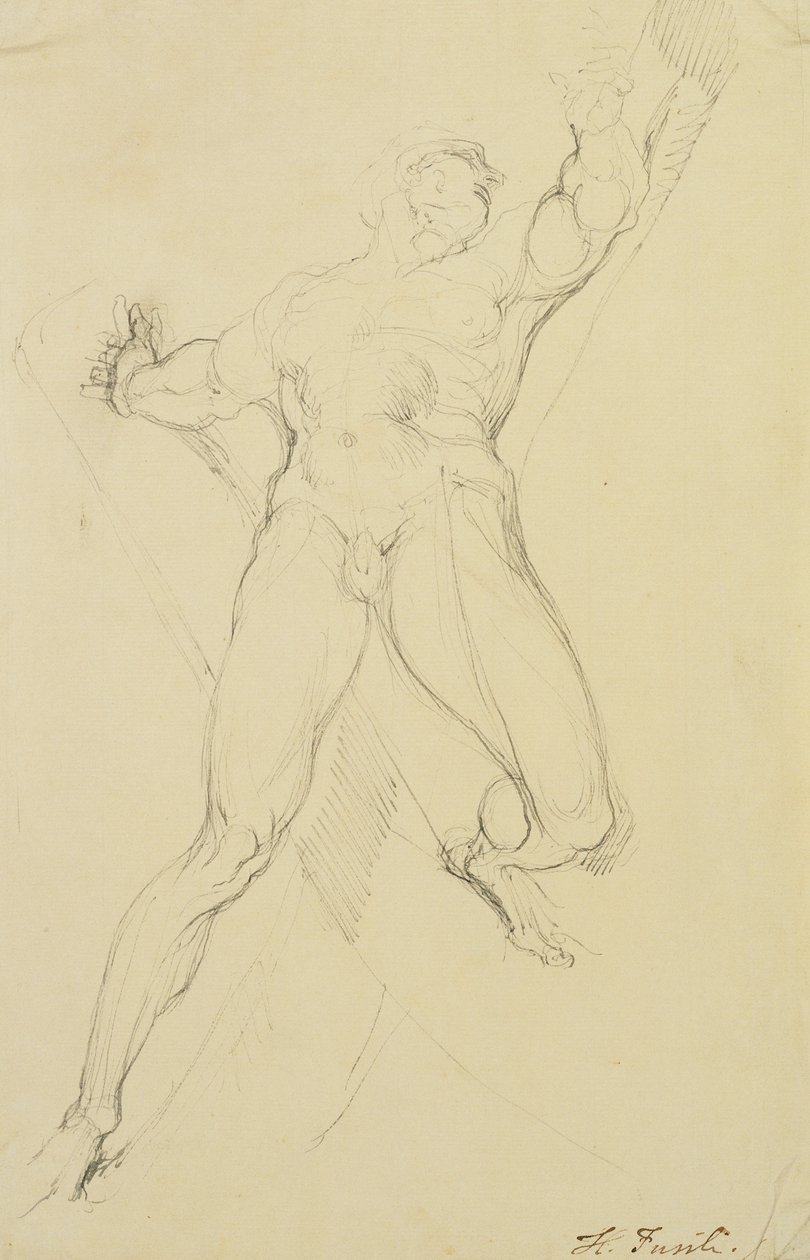 Haman, depois de Michelangelo, de Johann Heinrich Füssli