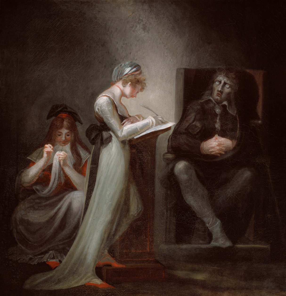 Milton ditando para sua filha de Johann Heinrich Füssli