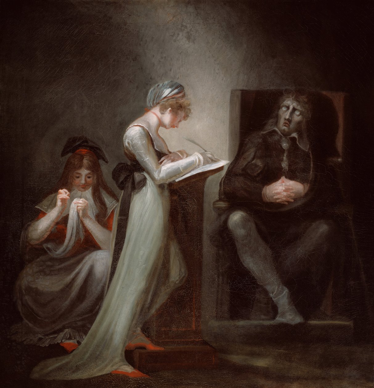 Milton ditando para sua filha, 1794. de Johann Heinrich Füssli