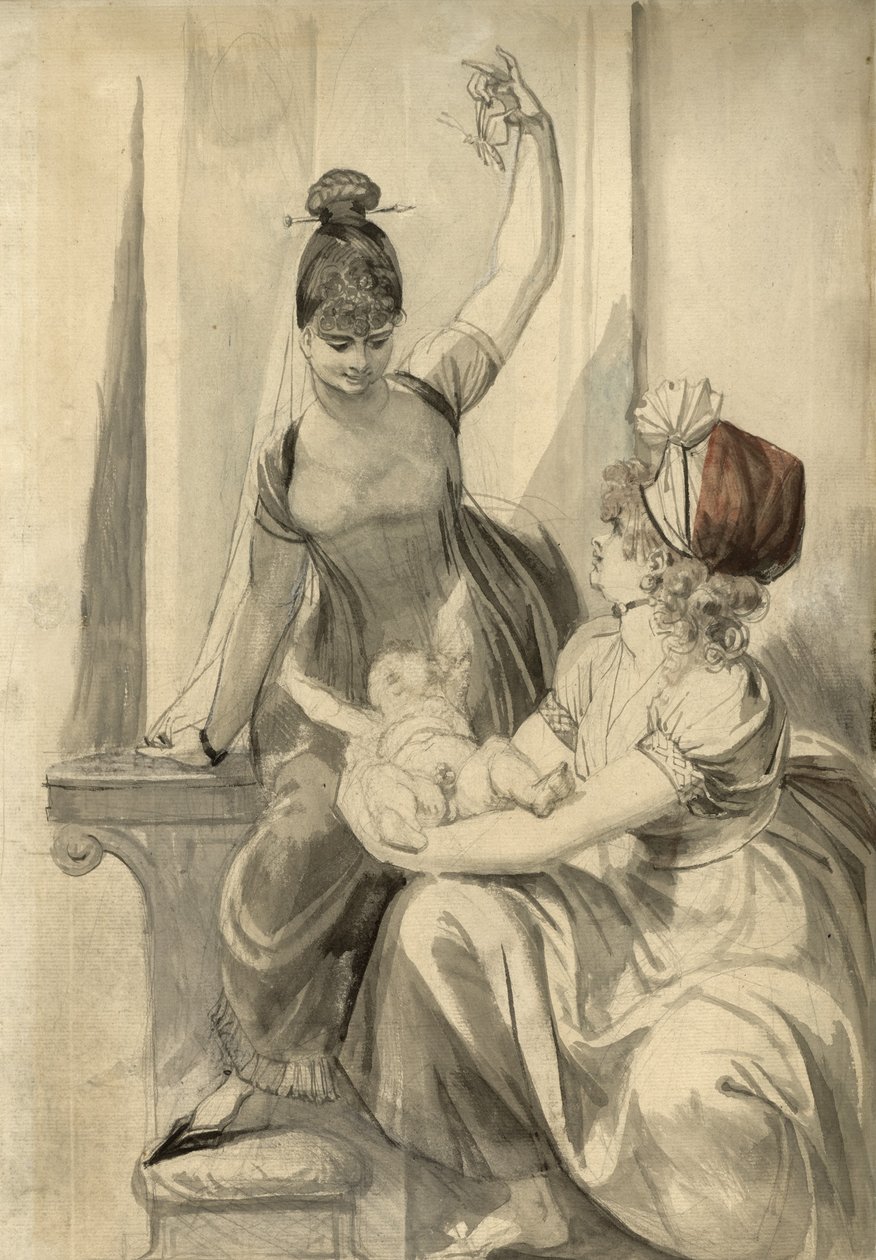 Mãe e sua família no país, 1806-1807 de Johann Heinrich Füssli