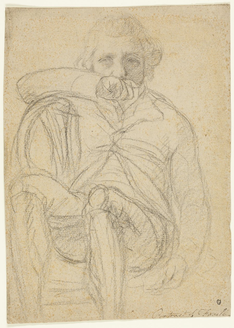 Retrato de Fuseli (anverso); Esboço de uma mão (verso) de Henry Fuseli