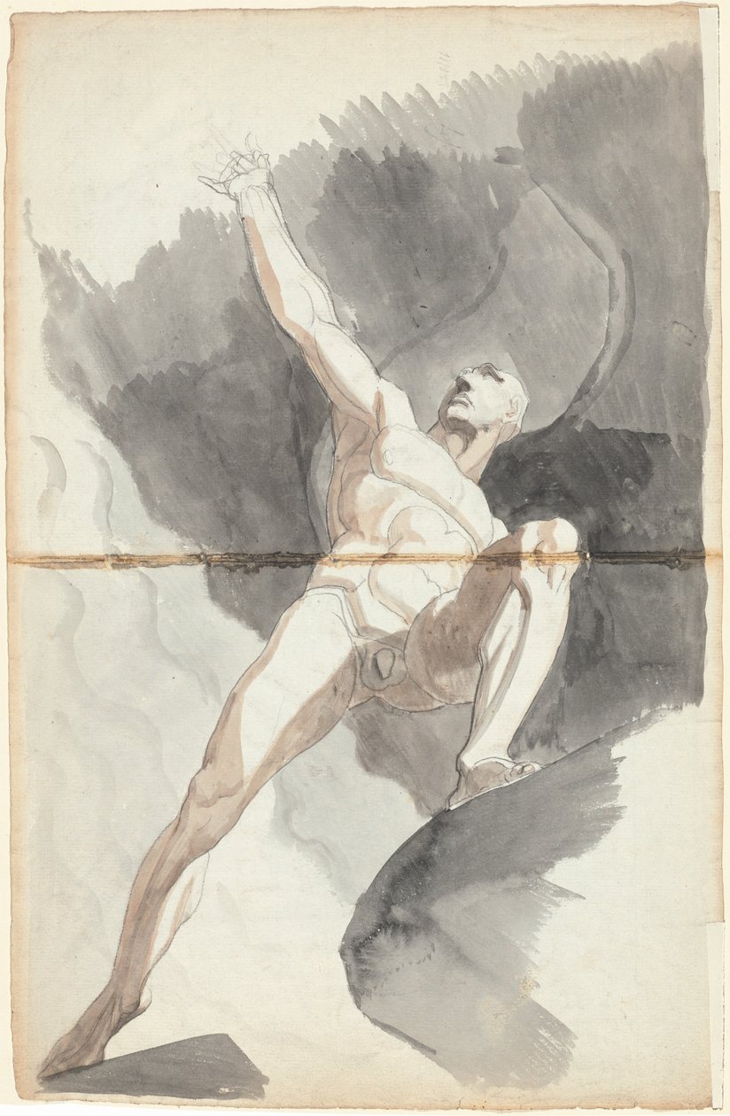 Satanás desafiando os poderes do céu de Johann Heinrich Füssli
