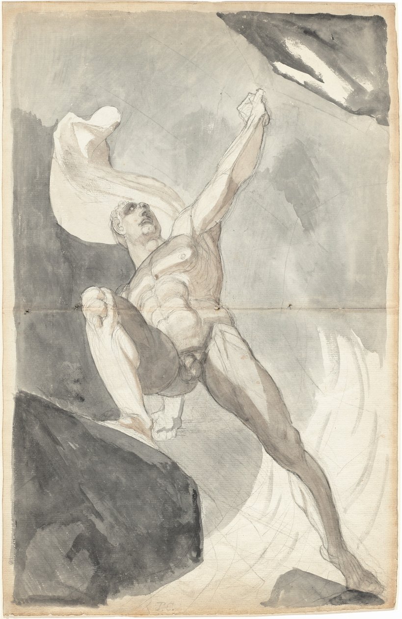 Satanás desafiando os poderes do céu de Johann Heinrich Füssli